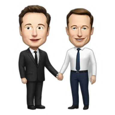 Elon musk with Macron sticker