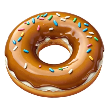 a donut without a hole sticker