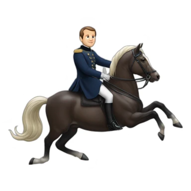 macron sur un dauphin sticker