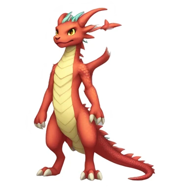 Anthro Sona Fakemon Dragon Full Body sticker