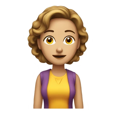 A woman thinking about what to buy sticker