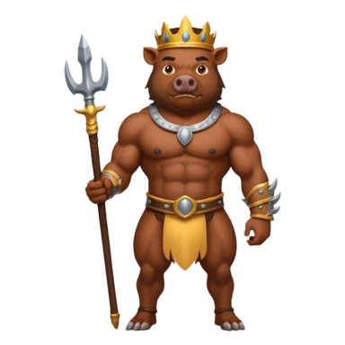 boar King, standing sticker