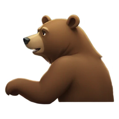 Bear watching fireworks  sticker