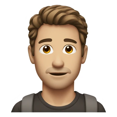 man with short brown hair and no facial hair sticker