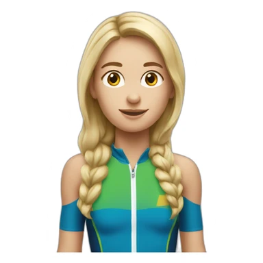 Triatleet donker blond sticker