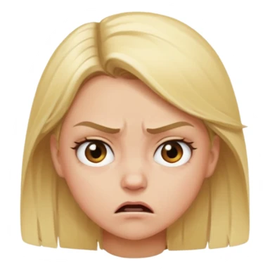 fai una ragazza bionda visibilmente offesa ed arrabbiata che guarda da un’altra parte  sticker