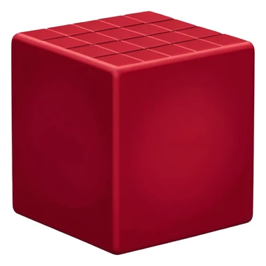 A cube made of a one thousand dark red cubes  sticker