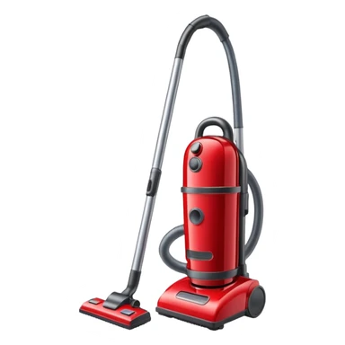 traditional upright red vacuum cleaner sticker