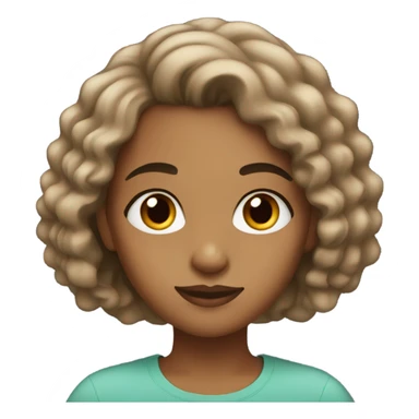mixed girl with big brown eyes  sticker