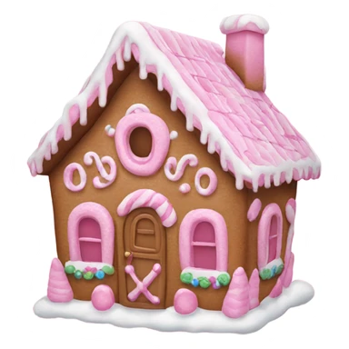 Pink gingerbread house sticker