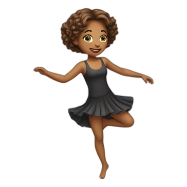 dancing girl sticker