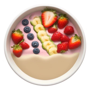 smoothie bowl with strawberries sticker
