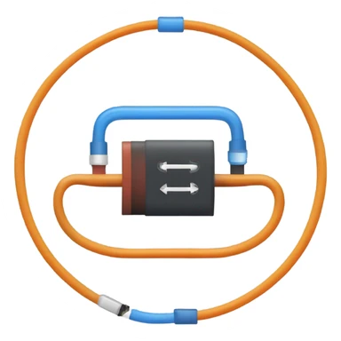 law of ohm: ring of( cable positive battery  resistor cable negative battery) sticker