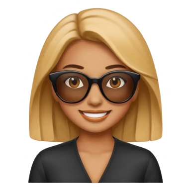 Stylish girl emoji sticker