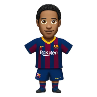 Ronaldinho Face with jersey of Football Club Barcelona sticker