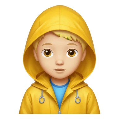 kid with raincoat sticker