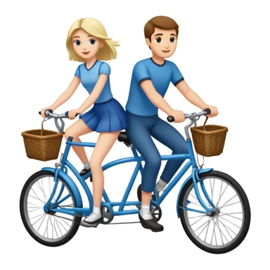 man and girl riding a bicycle together sticker