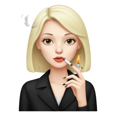 femme qui fume sticker