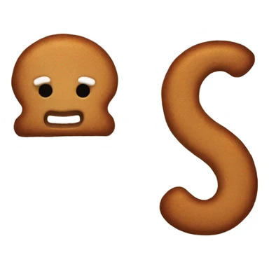 Half eaten gingerbread sticker