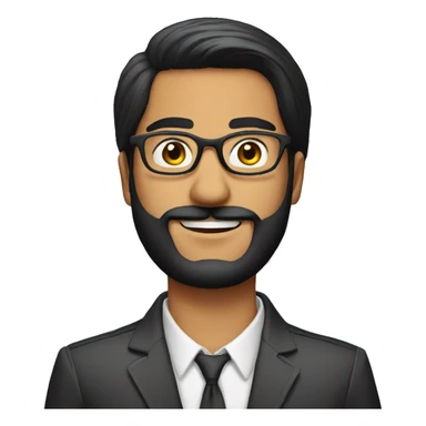 Sardar handsome boy with glasses sticker