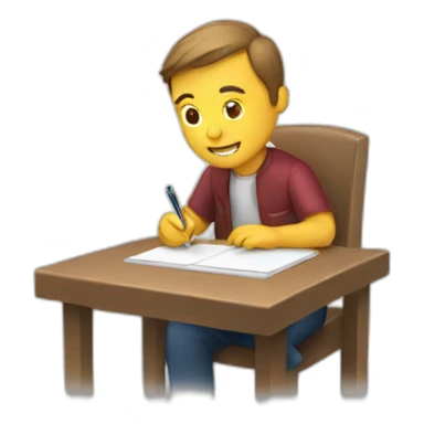 A MAN DOING WRITE PROGRAM sticker