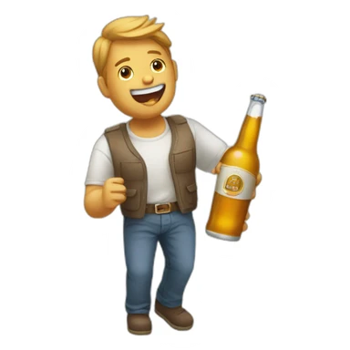 Chat qui boit une bière sticker