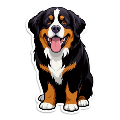 Bernese mountain dog hungry sticker