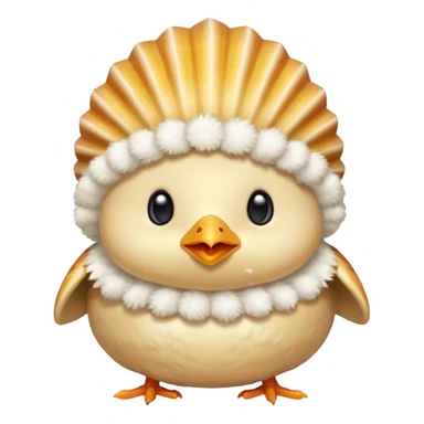 calimero. um pinto com uma casca na cabeça sticker