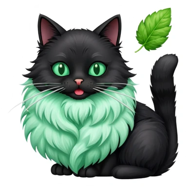 black cat with a miami mint geek bar in its mouth  sticker