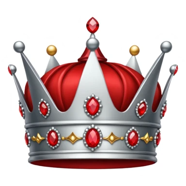 only sliver crown with red gems more gems sticker