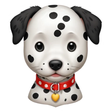 Dalmatian with spotted collar sticker