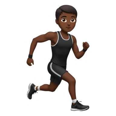 make a short runner in black outfit sticker