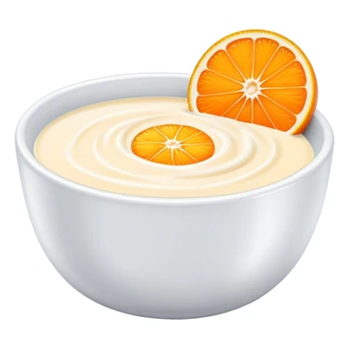 Orange yogurt bowl sticker