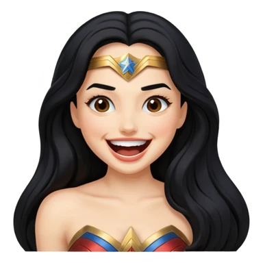 Wonder Woman laughing sticker
