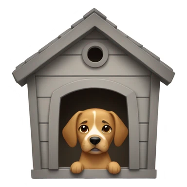 A female person in a dog house  sticker