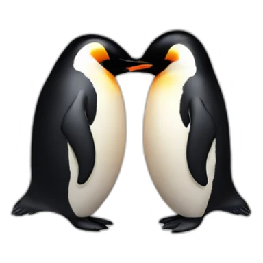 penguin and penguin love sticker