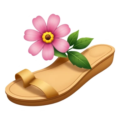 foot sole with flower, pedicure sticker
