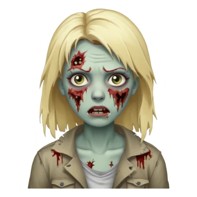 Mulher zumbi de cabelo loiro sticker