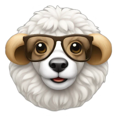 Mouton avec lunettes de soleil sticker