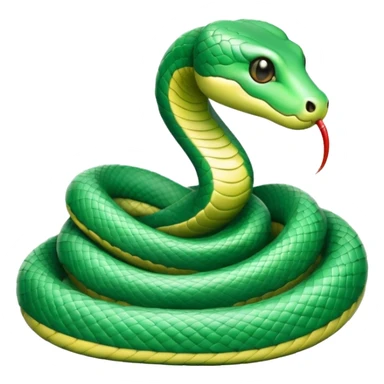 A cute pastel green snake sticker