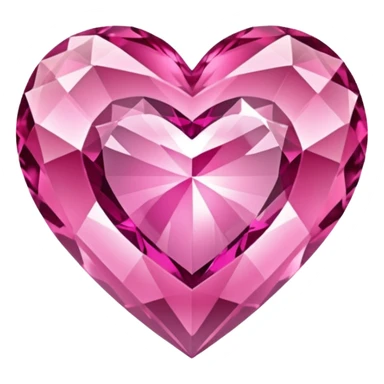 glitter pink crystal heart sticker