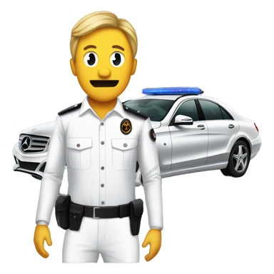 Mercedez Benz Bulletproof Halloween Costume sticker