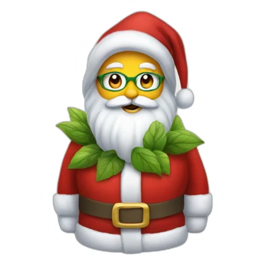 seedling disguised as santa clause sticker