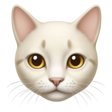 Cream colored cat face with gray eyes sticker
