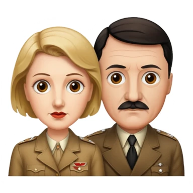 Hitler and his wife, Eva Braun sticker