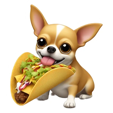Fat Chihuahua eating Taco Bell￼￼ sticker