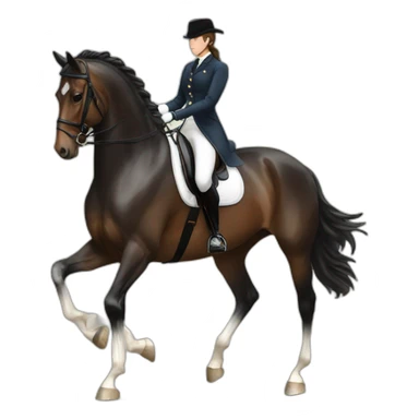 dressage horse sticker