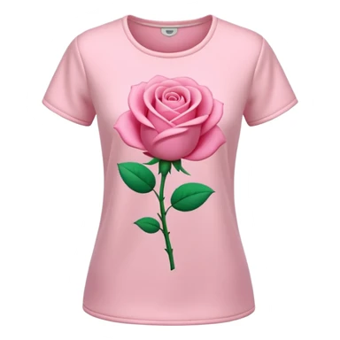 A 3D cartoon rose-pink women’s top with short sleeves, soft fabric texture, gentle lighting, isolated on plain background. Complete plain, no textures. sticker