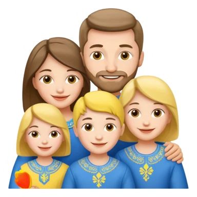 Ukrainian family sticker