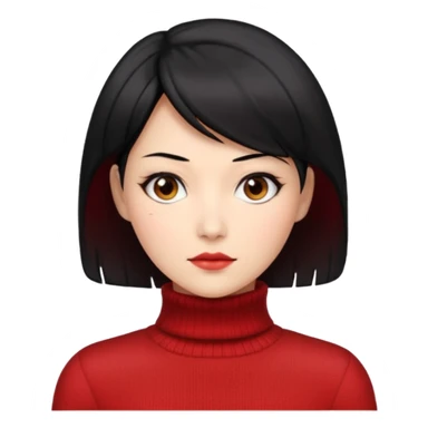 Ada Wong from resident evil 4 remake in red roll-neck sweater  sticker